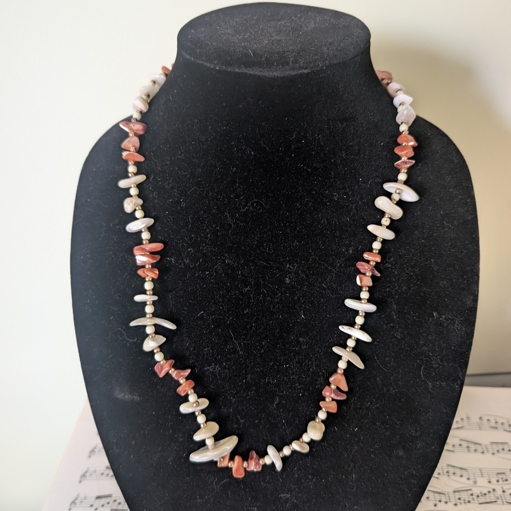 Elegant Pearl and Coral Necklace